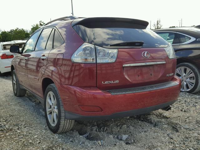 2T2GK31U49C081014 - 2009 LEXUS RX 350 RED photo 3