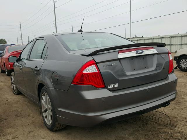 3FAHP0JA0CR105931 - 2012 FORD FUSION SEL SILVER photo 3