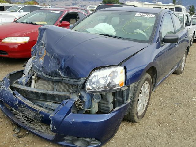 4A3AB36F69E025087 - 2009 MITSUBISHI GALANT ES BLUE photo 2