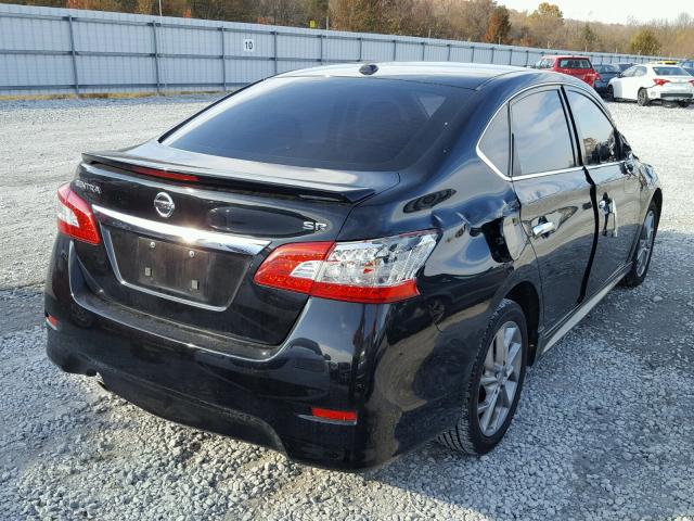 3N1AB7AP8FY224315 - 2015 NISSAN SENTRA S BLACK photo 4