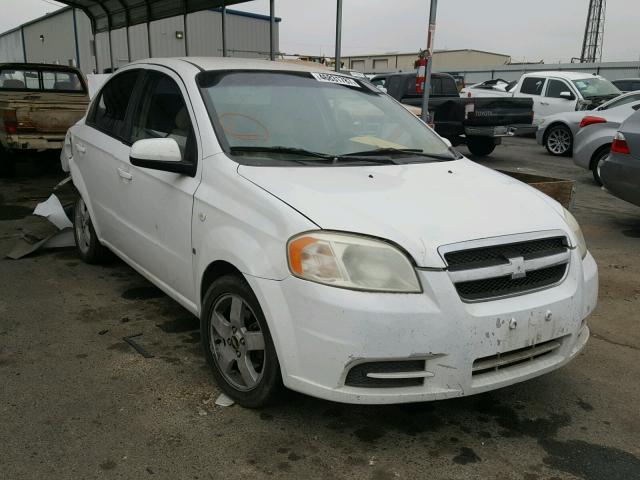 KL1TG56627B076701 - 2007 CHEVROLET AVEO LT WHITE photo 1