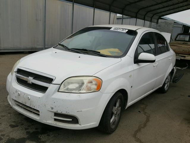 KL1TG56627B076701 - 2007 CHEVROLET AVEO LT WHITE photo 2