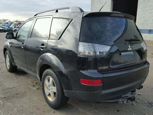 JA4MT31XX7Z007530 - 2007 MITSUBISHI OUTLANDER BLACK photo 3