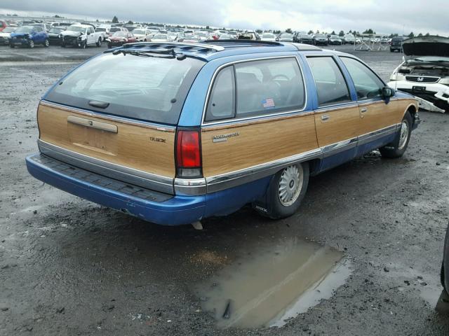 1G4BR8375NW407706 - 1992 BUICK ROADMASTER BLUE photo 4