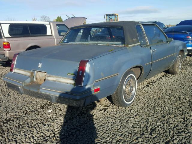 1G3GR47Y8FP315619 - 1985 OLDSMOBILE CUTLASS SU BLUE photo 4