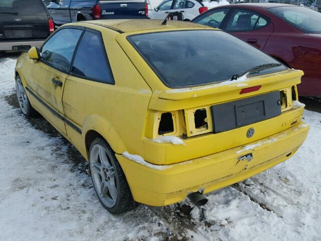 WVWDB0508MK001363 - 1991 VOLKSWAGEN CORRADO YELLOW photo 3