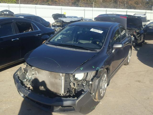 1HGFA16529L015998 - 2009 HONDA CIVIC LX BLACK photo 2