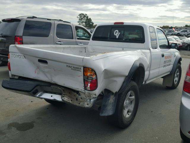 5TESM92N82Z049931 - 2002 TOYOTA TACOMA XTR WHITE photo 4