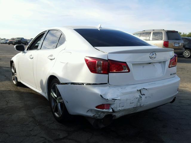 JTHBF5C21C5181066 - 2012 LEXUS IS 250 WHITE photo 3