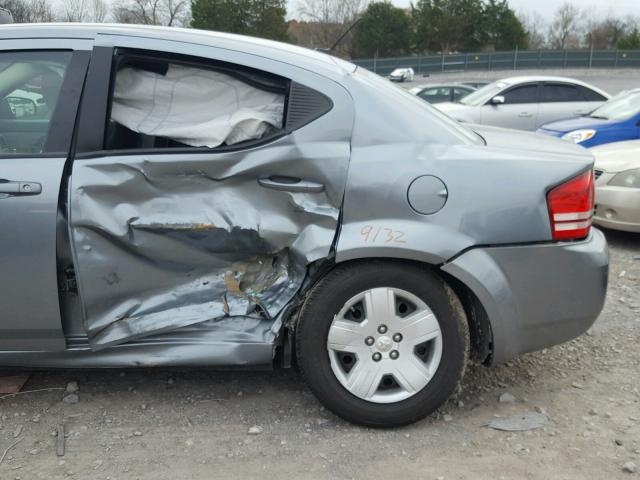 1B3LC46K68N291897 - 2008 DODGE AVENGER SE GRAY photo 9