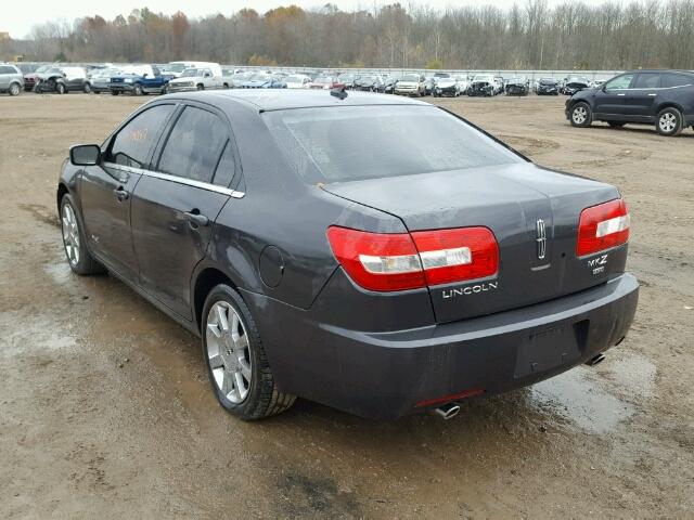 3LNHM28T17R631105 - 2007 LINCOLN MKZ შავი ფოტო 3