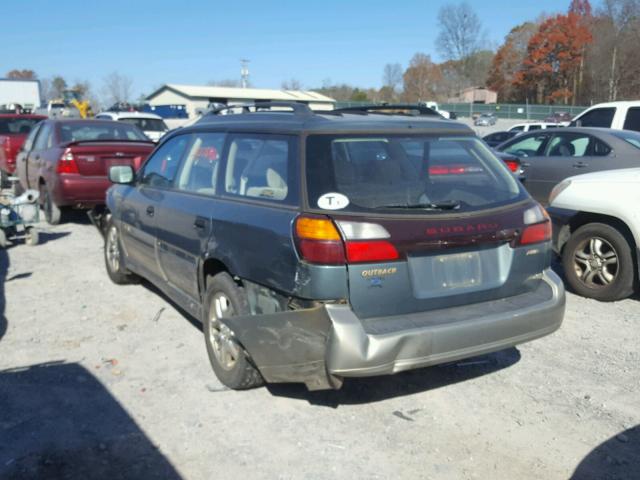 4S3BH665916622280 - 2001 SUBARU LEGACY OUT GREEN photo 3