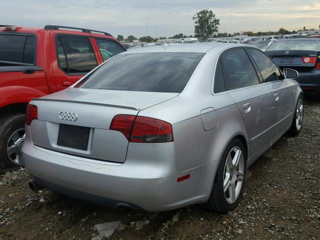 WAUDF78E67A140189 - 2007 AUDI A4 2.0T QU SILVER photo 4