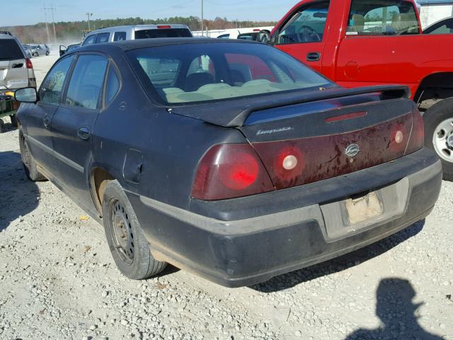 2G1WF52E639164886 - 2003 CHEVROLET IMPALA BLACK photo 3