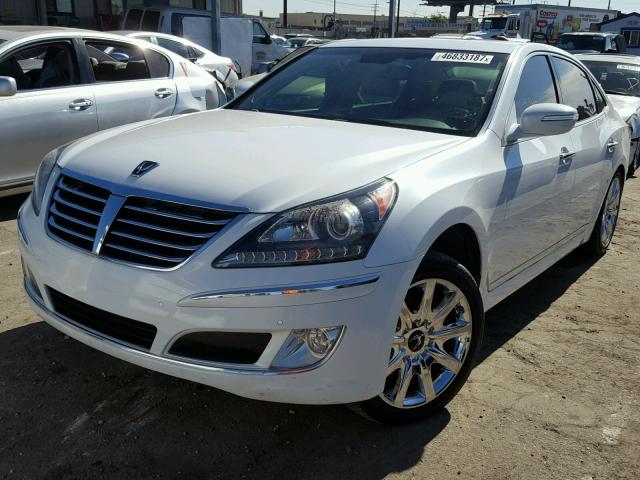 KMHGH4JH0DU062804 - 2013 HYUNDAI EQUUS WHITE photo 2