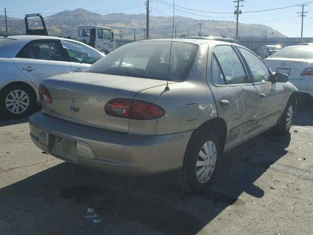 1G1JC524417347289 - 2001 CHEVROLET CAVALIER B TAN photo 4