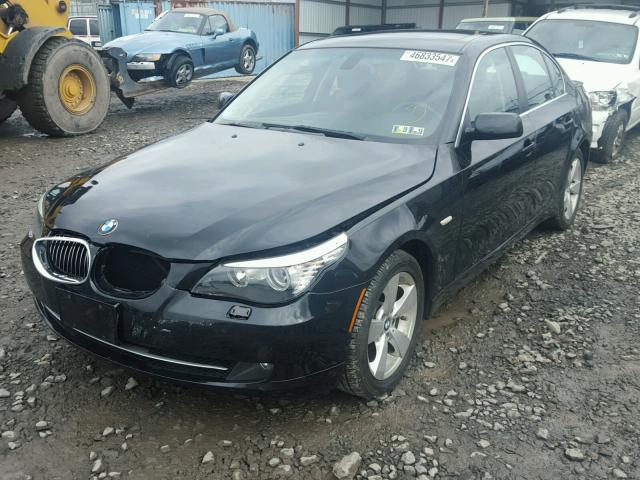 WBANV13588CZ57715 - 2008 BMW 528 XI BLACK photo 2