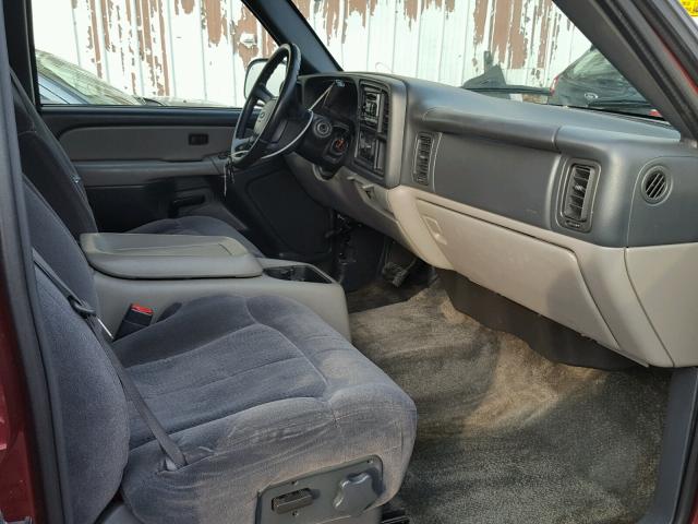 1GNEC13V02J303388 - 2002 CHEVROLET TAHOE C150 MAROON photo 5