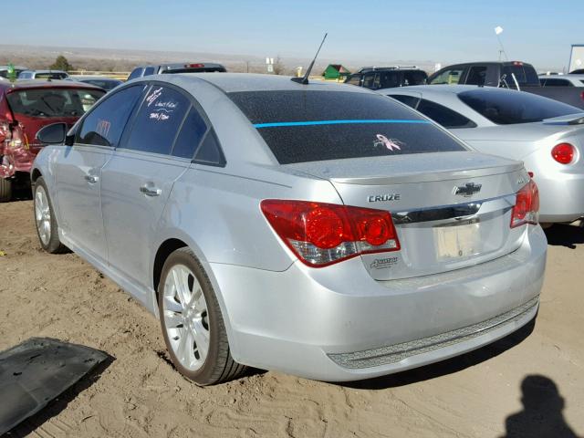 1G1PG5SB3E7336965 - 2014 CHEVROLET CRUZE LTZ SILVER photo 3