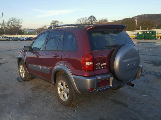 JTEGD20V240020925 - 2004 TOYOTA RAV4 MAROON photo 3