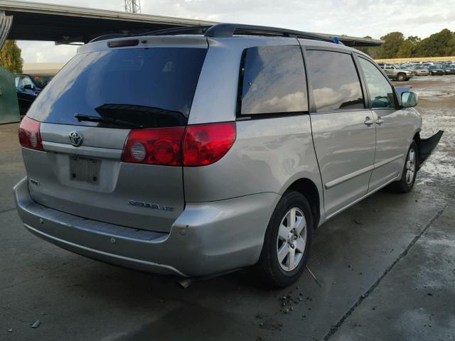 5TDZK22C88S121615 - 2008 TOYOTA SIENNA XLE SILVER photo 4