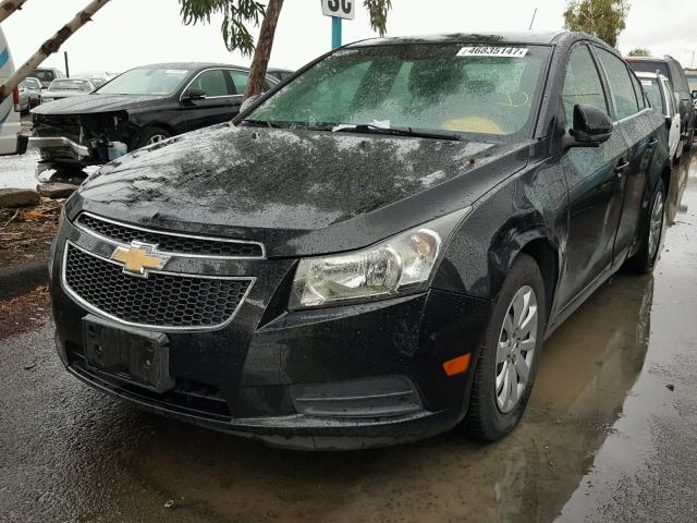 1G1PF5S99B7139780 - 2011 CHEVROLET CRUZE LT BLACK photo 2