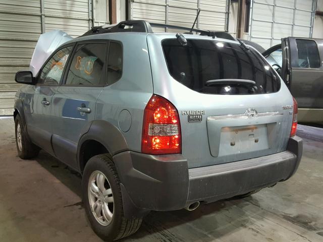 KM8JN12D48U893186 - 2008 HYUNDAI TUCSON SE BLUE photo 3