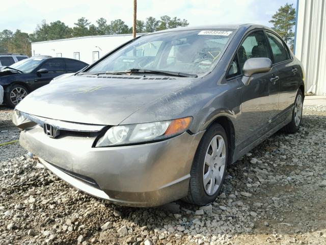 2HGFA16528H338878 - 2008 HONDA CIVIC LX GRAY photo 2