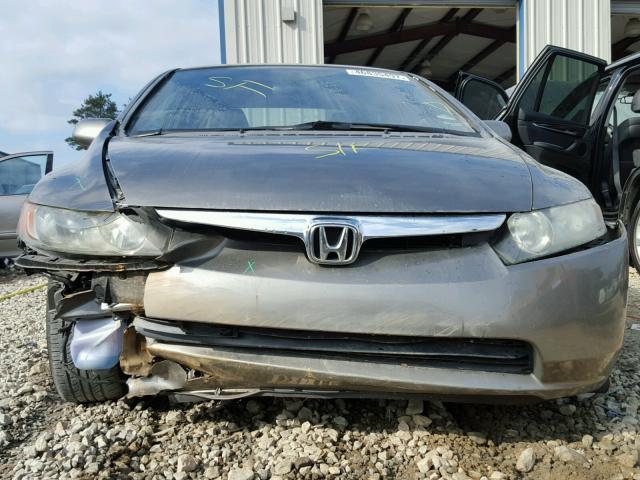 2HGFA16528H338878 - 2008 HONDA CIVIC LX GRAY photo 9