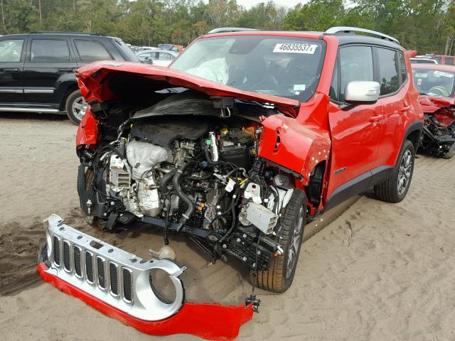 ZACCJBDT3FPC34081 - 2015 JEEP RENEGADE L RED photo 2