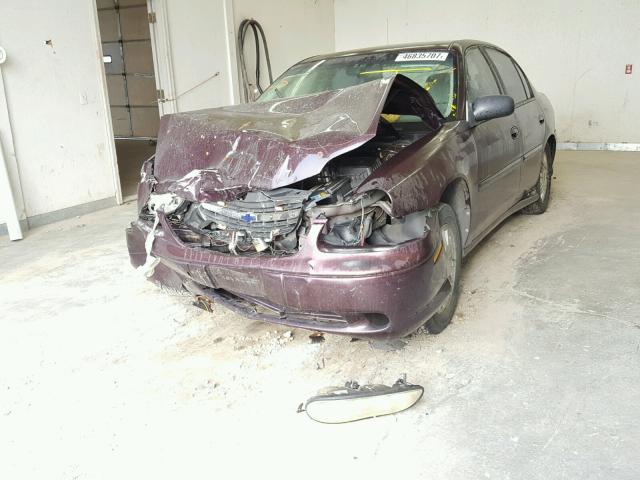 1G1ND52J6Y6262877 - 2000 CHEVROLET MALIBU BURGUNDY photo 2