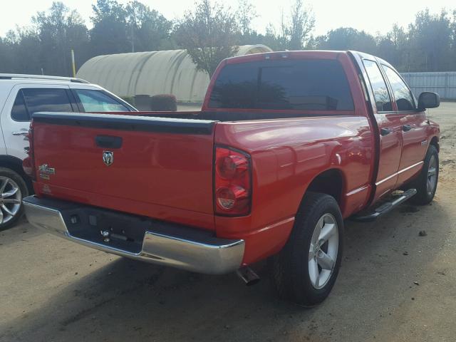 1D7HA18N98S568162 - 2008 DODGE RAM 1500 S RED photo 4