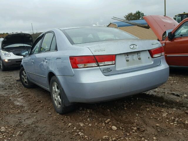 5NPEU46C26H172190 - 2006 HYUNDAI SONATA GLS SILVER photo 3