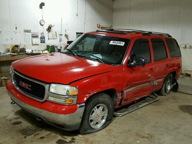 1GKEK13T51R182923 - 2001 GMC YUKON RED photo 2