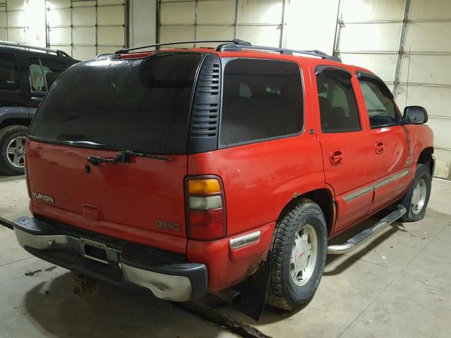 1GKEK13T51R182923 - 2001 GMC YUKON RED photo 4