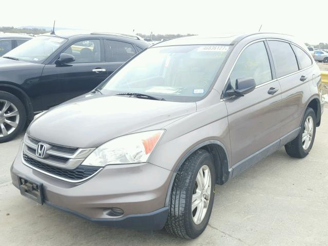 5J6RE4H56AL056809 - 2010 HONDA CR-V EX ყავისფერი ფოტო 2