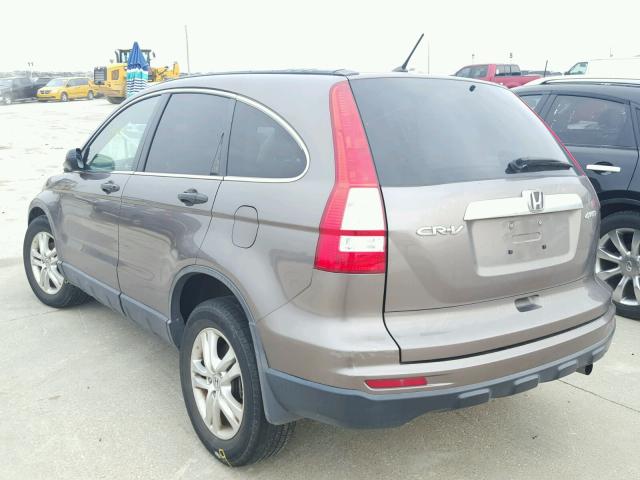 5J6RE4H56AL056809 - 2010 HONDA CR-V EX BROWN photo 3