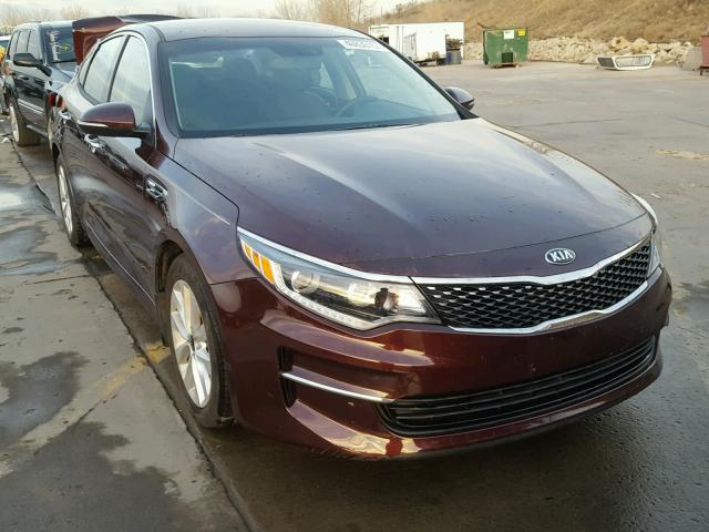 5XXGU4L34HG173773 - 2017 KIA OPTIMA EX BURGUNDY photo 1