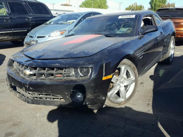 2G1FC1E38C9122506 - 2012 CHEVROLET CAMARO LT BLACK photo 2