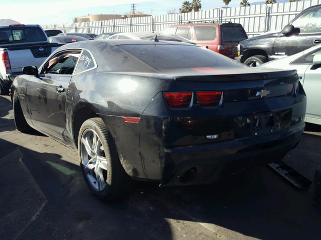 2G1FC1E38C9122506 - 2012 CHEVROLET CAMARO LT BLACK photo 3