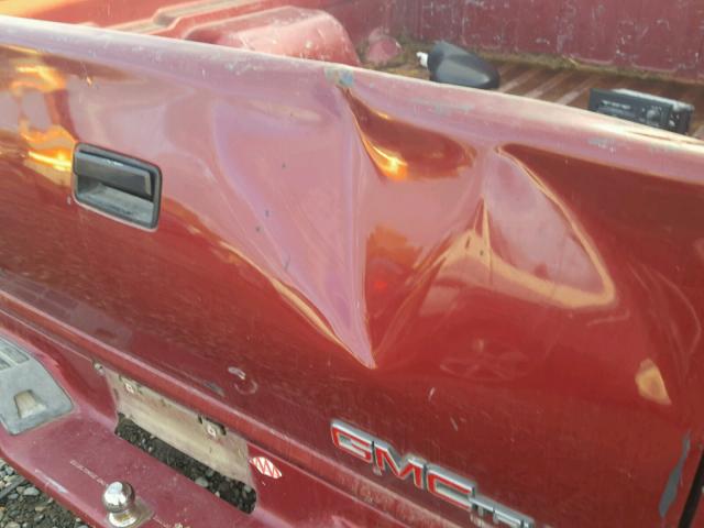 1GTCS1948T8522609 - 1996 GMC SONOMA RED photo 9