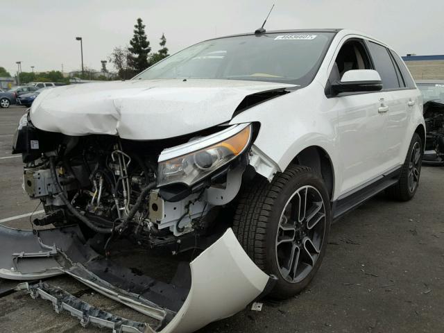 2FMDK3J90DBA97940 - 2013 FORD EDGE WHITE photo 2