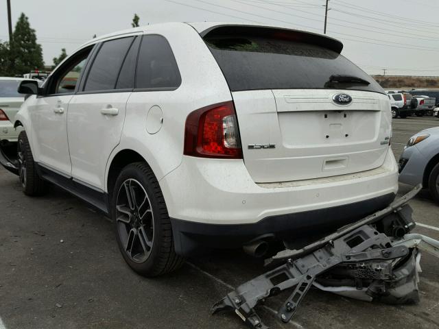 2FMDK3J90DBA97940 - 2013 FORD EDGE WHITE photo 3