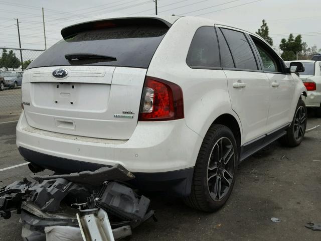 2FMDK3J90DBA97940 - 2013 FORD EDGE WHITE photo 4