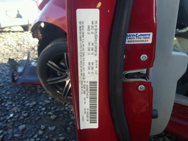 1B3HB48B77D403164 - 2007 DODGE CALIBER SX RED photo 10