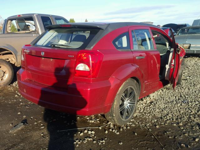 1B3HB48B77D403164 - 2007 DODGE CALIBER SX RED photo 4