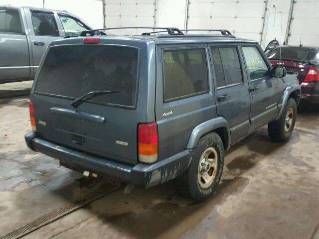 1J4FF48SX1L592006 - 2001 JEEP CHEROKEE BLUE photo 4