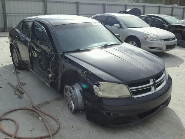 1C3CDZCBXCN219630 - 2012 DODGE AVENGER BLACK photo 1