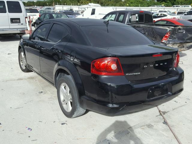 1C3CDZCBXCN219630 - 2012 DODGE AVENGER BLACK photo 3