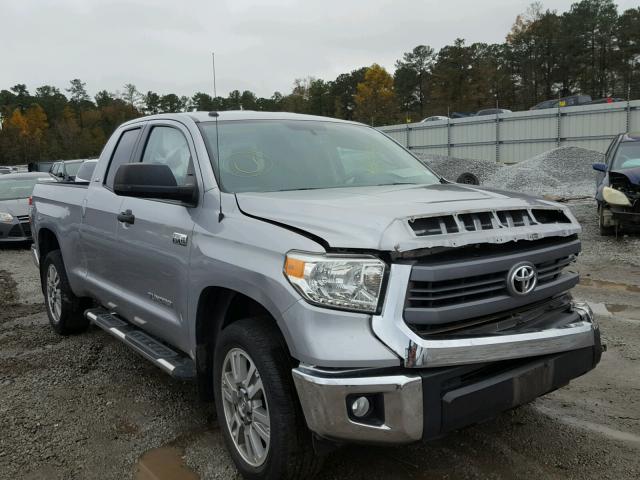 5TFRY5F17EX153079 - 2014 TOYOTA TUNDRA DOU SILVER photo 1